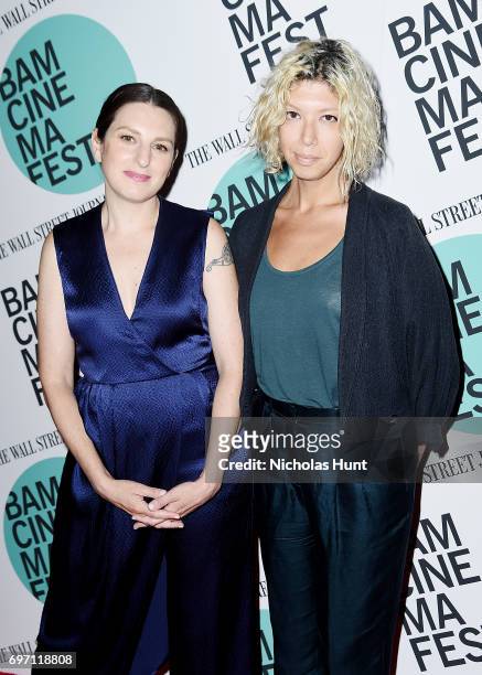 Director Gillian Robespierre and Writer Elisabeth Holm attend the "Landline" New York screening during the BAMcinemaFest 2017 at BAM Harvey Theater...