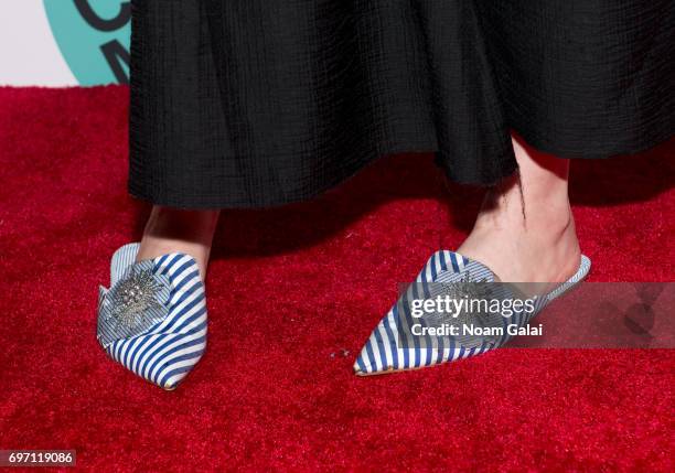 Lena Dunham, shoe detail, attends the BAMcinemaFest 2017 screening of "Landline" at BAM Harvey Theater on June 17, 2017 in New York City.