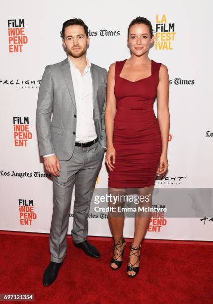 Tom Ainsley and Sarah Dumont attend the "Serpent" Premiere during the 2017 Los Angeles Film Festival at Arclight Cinemas Culver City on June 17, 2017...