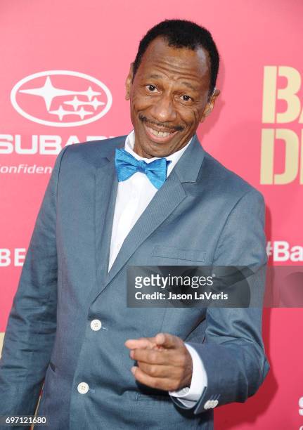 Actor CJ Jones attends the premiere of "Baby Driver" at Ace Hotel on June 14, 2017 in Los Angeles, California.
