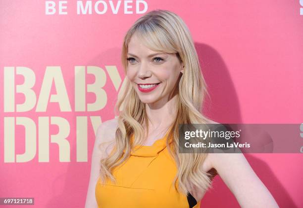 Actress Riki Lindhome attends the premiere of "Baby Driver" at Ace Hotel on June 14, 2017 in Los Angeles, California.