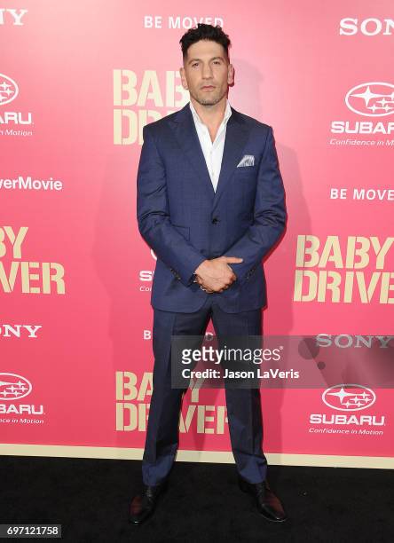 Actor Jon Bernthal attends the premiere of "Baby Driver" at Ace Hotel on June 14, 2017 in Los Angeles, California.