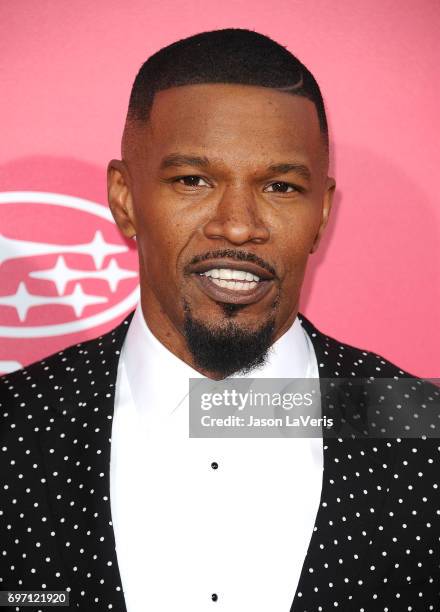 Actor Jamie Foxx attends the premiere of "Baby Driver" at Ace Hotel on June 14, 2017 in Los Angeles, California.