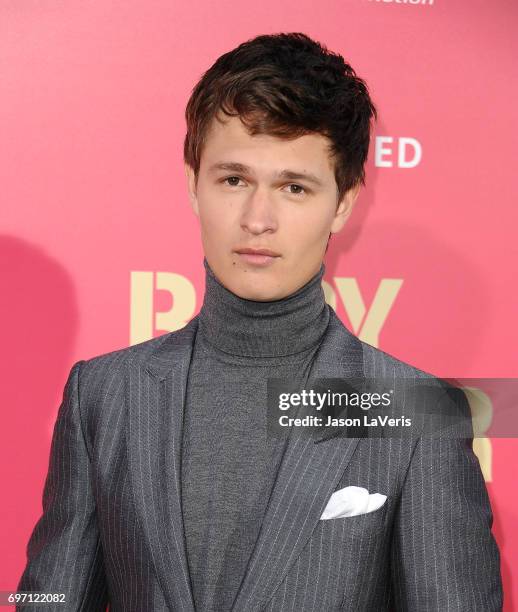 Actor Ansel Elgort attends the premiere of "Baby Driver" at Ace Hotel on June 14, 2017 in Los Angeles, California.