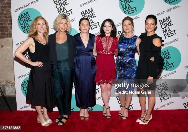 Rachel Shane, Elisabeth Holm, Gillian Robespierre, Abby Quinn, Edie Falco and Jenny Slate attend the BAMcinemaFest 2017 screening of "Landline" at...