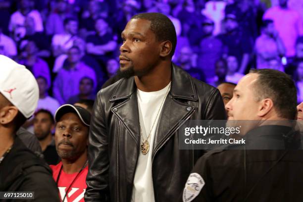 Player Kevin Durant attends The D'USSE Lounge At Ward-Kovalev 2: "The Rematch" on June 17, 2017 in Las Vegas, Nevada.