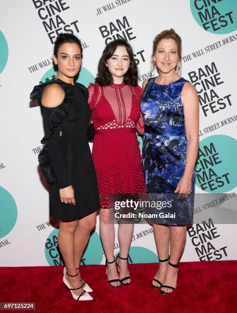 Jenny Slate, Abby Quinn and Edie Falco attend the BAMcinemaFest 2017 screening of "Landline" at BAM Harvey Theater on June 17, 2017 in New York City.