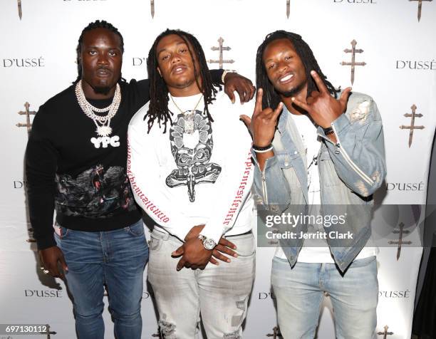 Players Melvin Ingram, Darius Philon and Todd Gurley attends The D'USSE Lounge At Ward-Kovalev 2: "The Rematch" on June 17, 2017 in Las Vegas, Nevada.