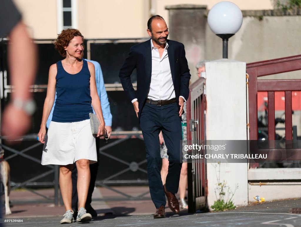 French Prime Minister Edouard Philippe And His Wife Edith Chabre french-prime-minister-edouard-philippe-and-his-wife-edith-chabre