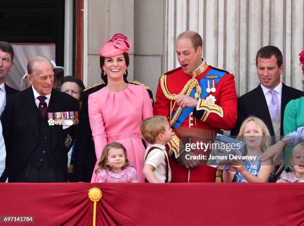 Prince Philip, Duke of Edinburgh, Catherine, Duchess of Cambridge, Princess Charlotte of Cambridge, Prince George of Cambridge, Prince William, Duke...