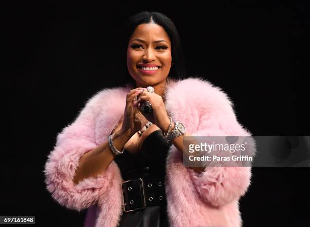 Rapper Nicki Minaj performs onstage at Hot 107.9 Birthday Bash ATL: Pop Up Edition at Philips Arena on June 17, 2017 in Atlanta, Georgia.