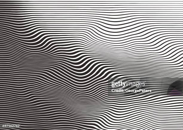 wavy, rippled halftone pattern abstract background - labyrinth pattern stock illustrations