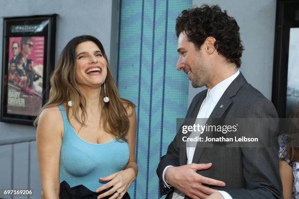 Lake Bell and Jonathan Saba attend the AT&T And Saban Films Present The LAFF Gala Premiere Of Shot Caller at ArcLight Cinemas on June 17, 2017 in...