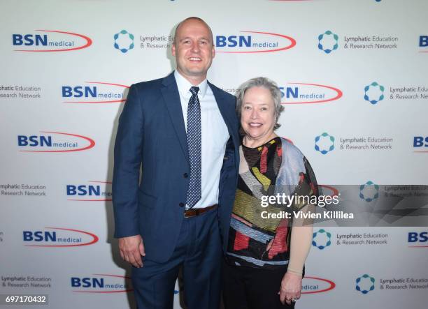 Director of Lymphology at BSN Medical Eric Johnson and actress Kathy Bates attend Academy Award Winner and LE&RN Spokesperson Kathy Bates Hosts...