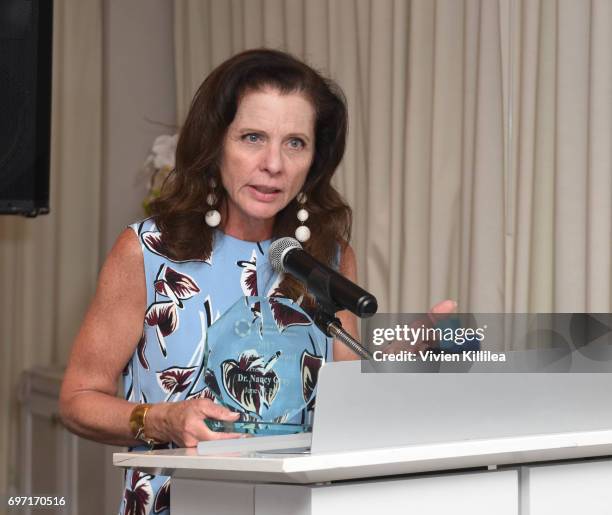 Honoree Nancy Gray attends Academy Award Winner and LE&RN Spokesperson Kathy Bates Hosts Reception On The Eve Of The Third Annual California Run/Walk...