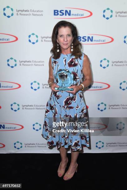 Honoree Nancy Gray attends Academy Award Winner and LE&RN Spokesperson Kathy Bates Hosts Reception On The Eve Of The Third Annual California Run/Walk...