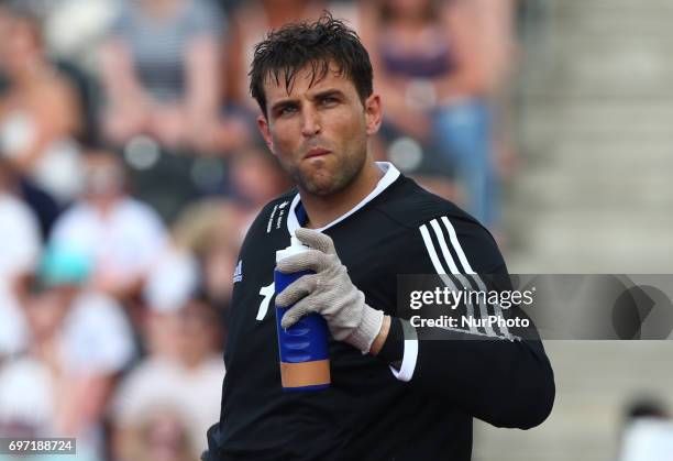 George Pinner of England during The Men's Hockey World League Semi-Final 2017 Group A match between England and Malaysia The Lee Valley Hockey and...