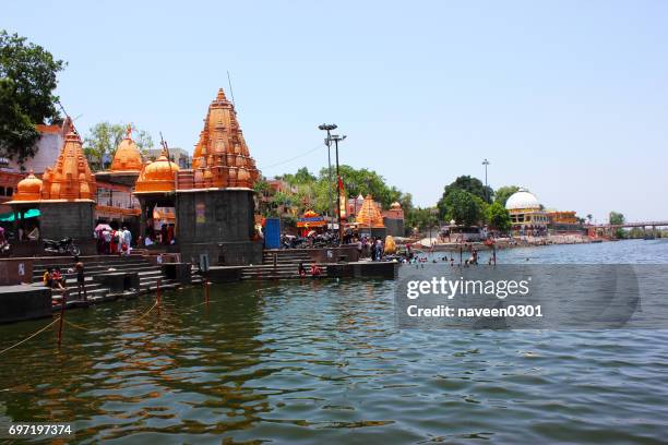 ram ghat in ujjain, madhya pradesh, india - uttar pradesh stock pictures, royalty-free photos & images