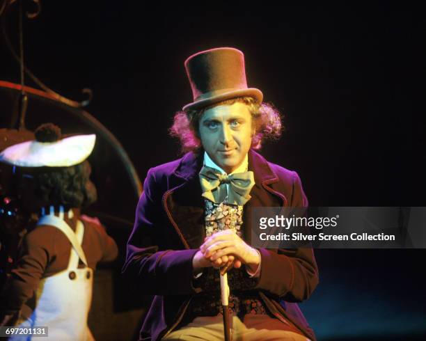 Actor Gene Wilder as Willy Wonka on the set of the film 'Willy Wonka & the Chocolate Factory', based on the novel by Roald Dahl, 1971.