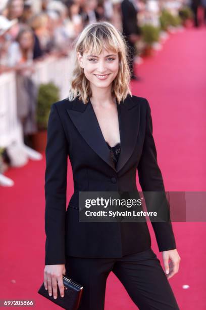 Nora Arnezeder attends closing ceremony red carpet of 31st Cabourg Film Festival on June 17, 2017 in Cabourg, France.