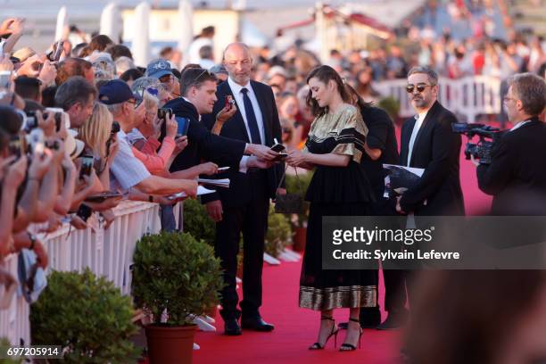 Marion Cotillard attends closing ceremony red carpet of 31st Cabourg Film Festival on June 17, 2017 in Cabourg, France.