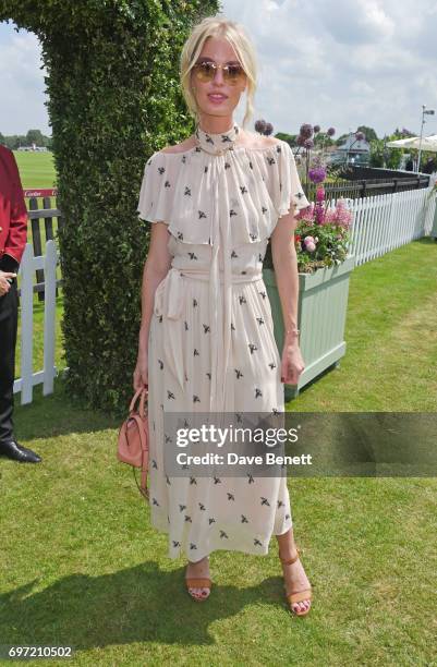 Caroline Winberg attends the Cartier Queen's Cup Polo final at Guards Polo Club on June 18, 2017 in Egham, England.