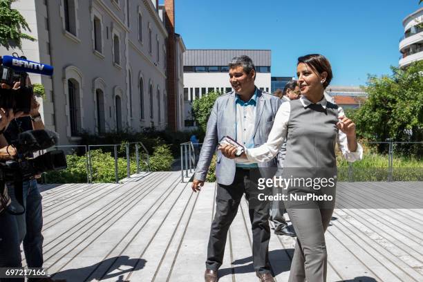 Former French Education minister and Socialist party candidate for the second round of the parlamentiary elections in the Rhone region, Najat...