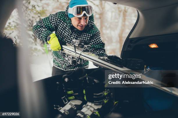 packing for skiing - ski holiday stock pictures, royalty-free photos & images