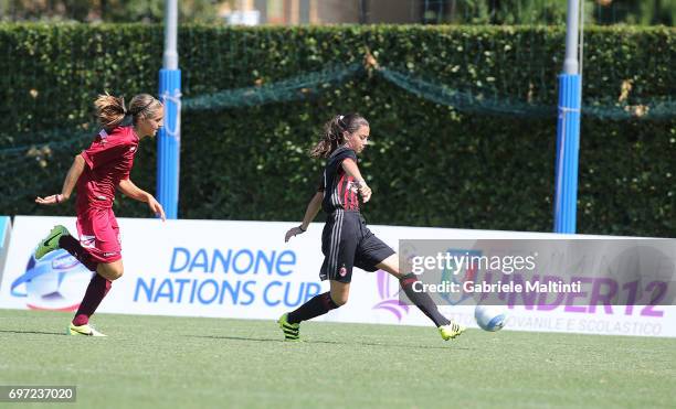 General view during the Italian Football Federation during the Danone Cup final at Coverciano on June 18, 2017 in Florence, Italy.