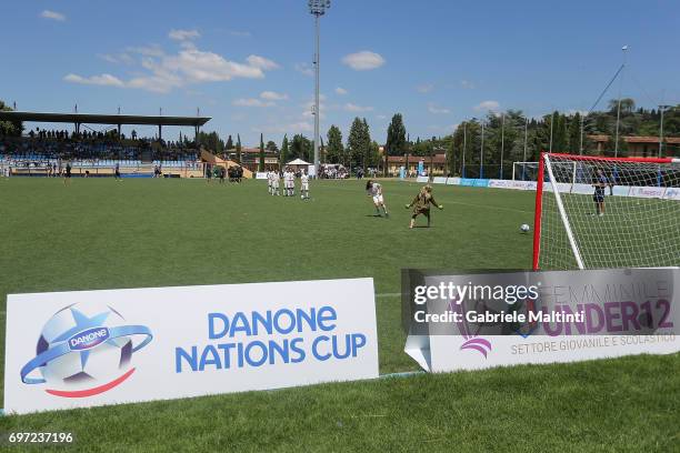 General view during the Italian Football Federation during the Danone Cup final at Coverciano on June 18, 2017 in Florence, Italy.