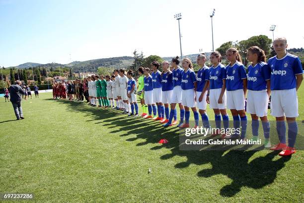 General view during the Italian Football Federation during the Danone Cup final at Coverciano on June 18, 2017 in Florence, Italy.