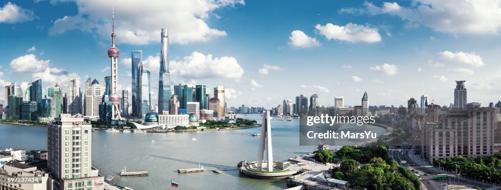 Panoramic skyline of Shanghai