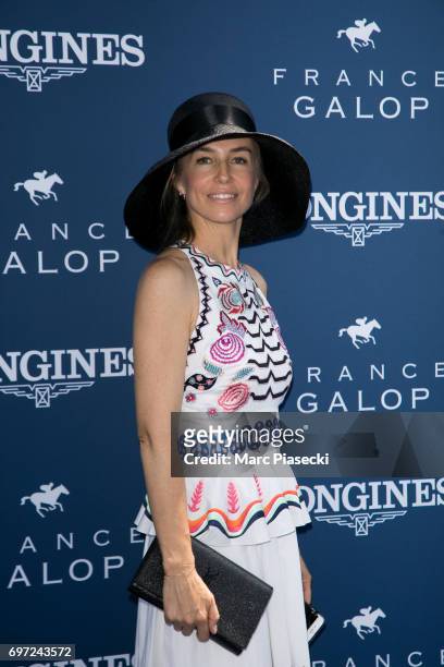 Actress Anne-Charlotte Pontabry attends the 'Prix de Diane Longines 2017' on June 18, 2017 in Chantilly, France.