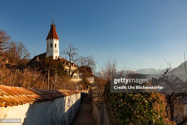 stadtkirche thun - blickenstorfer foto e immagini stock