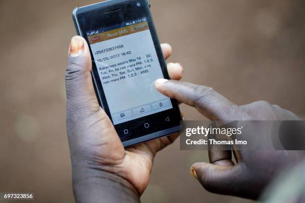 Kakamega County, Kenya Farmers receive via SMS message on the phone information about the weather. Bukura Agricultural Training Center in Kakamega...