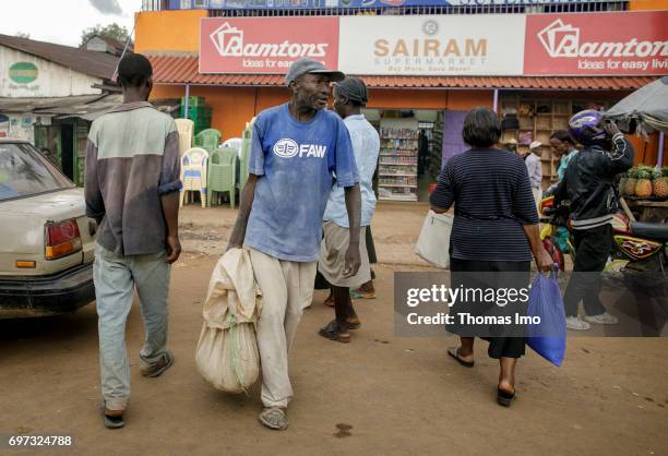 Kakamega County, Kenya Street scene in Kakamega County on May 16, 2017 in Kakamega County, Kenya.