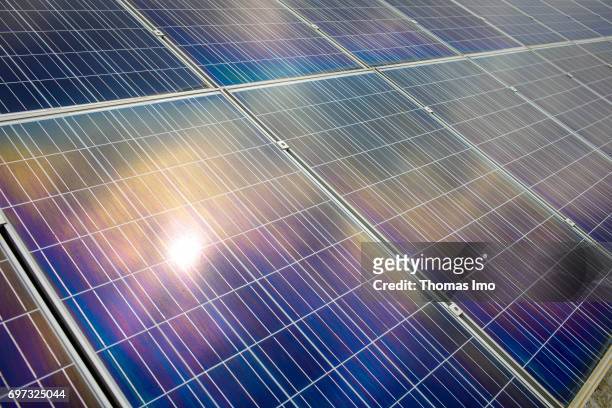 Nairobi, Kenya Solar panels on the roof of a training facility for solar technicians and energy auditors at Strathmore University on May 17, 2017 in...