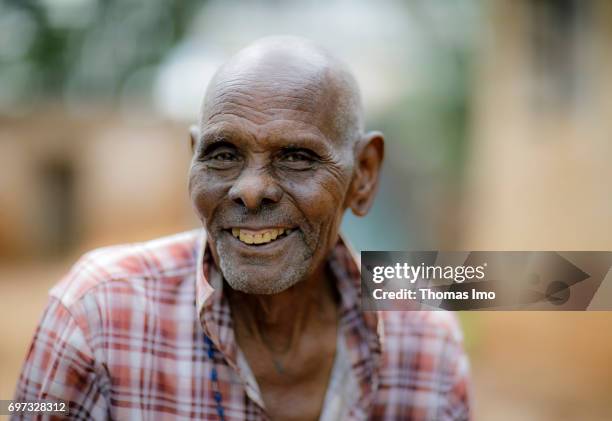 Ithanka, Kenya Portrait of an old African smiling on May 19, 2017 in Ithanka, Kenya.