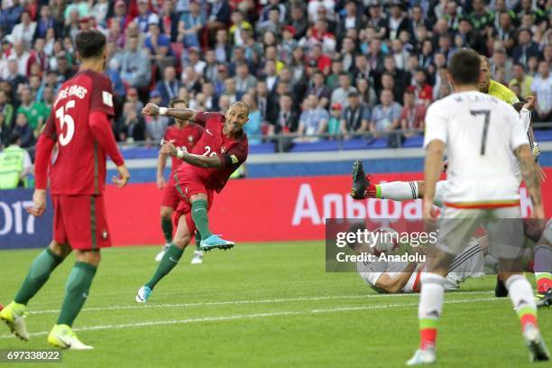 Ricardo Quaresma of Portugal in action during the FIFA Confederations Cup 2017 group A soccer match between Portugal and Mexico at "Kazan-Arena"...