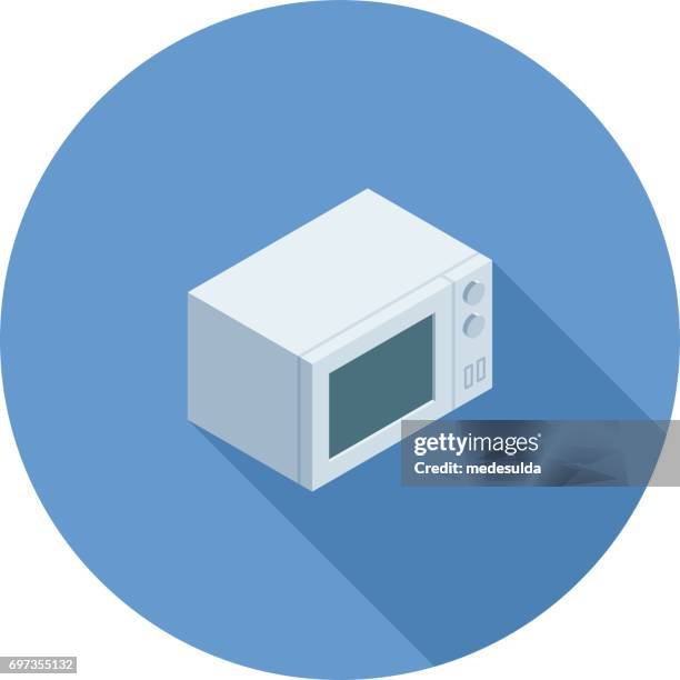 isometrische mikrowelle - microwave stock-grafiken, -clipart, -cartoons und -symbole