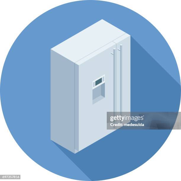isometric refrigerator - refrigerator handle stock illustrations