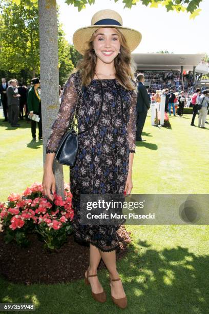 Actress Alice Isaaz attends the 'Prix de Diane Longines 2017' on June 18, 2017 in Chantilly, France.