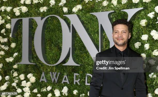 Singer Justin Guarini attends the 71st Annual Tony Awards at Radio City Music Hall on June 11, 2017 in New York City.