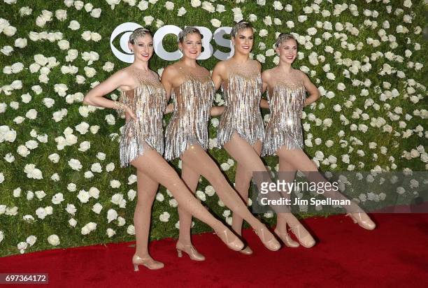 The Radio City Rockettes attend the 71st Annual Tony Awards at Radio City Music Hall on June 11, 2017 in New York City.