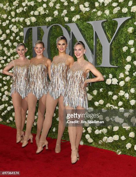 The Radio City Rockettes attend the 71st Annual Tony Awards at Radio City Music Hall on June 11, 2017 in New York City.