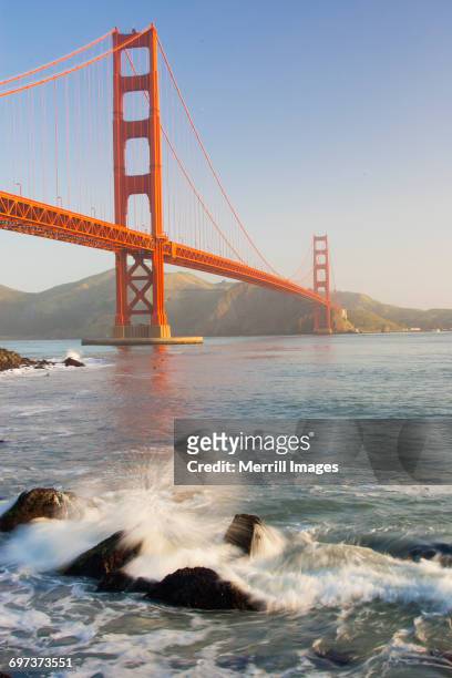 golden gate bridge - san francisco bay stock pictures, royalty-free photos & images