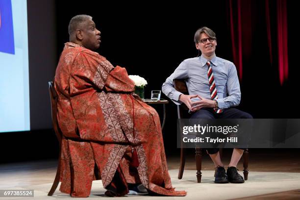 Vogue Contributing Editor Andre Leon Talley and Head Curator of the Costume Institute Andrew Bolton give a talk regarding "Rei Kawakubo/Comme des...