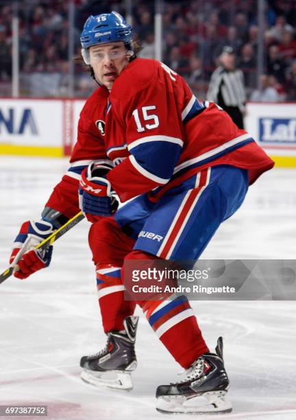 Parenteau of the Montreal Canadiens plays in the game against the Los Angeles Kings at the Bell Centre on December 12, 2014 in Montreal, Quebec,...