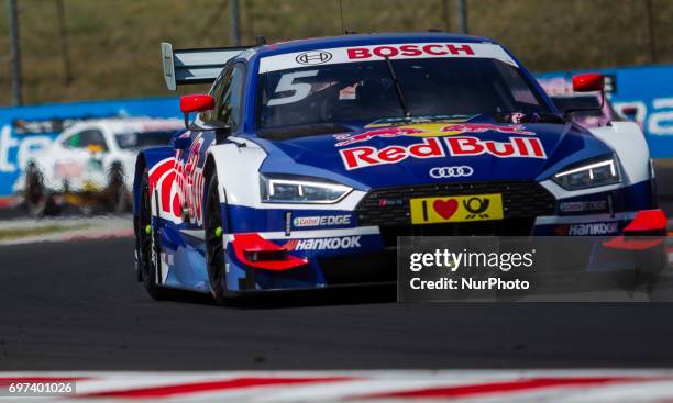 Mattias Ekstöm of Swiden and Audi Sport Team Abt Sportsline racing driver during the Hungarian DTM race on June 18, 2017 in Mogyoród, Hungary.