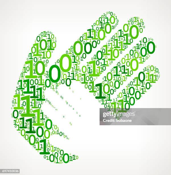 Helping Child Hand Binary Code Zero One Vector Illustration High-Res ...